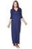 3/4 Sleeve Wrapped Ruched Maternity Dress