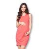 Front Pleated Knee Length Maternity Dress for Work Career Office